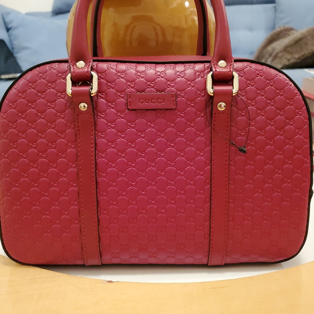 Gucci micro GG red satchel crossbody bag new